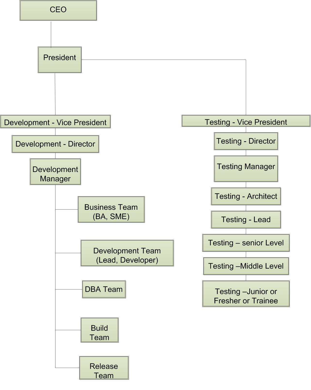 Designation hierarchy in software companies